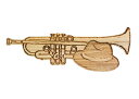 【木tch】クルミの木・ブローチ trumpet(今夜みる夢)トランペット