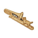 【木tch】クルミの木・ブローチ 夢見るトロンボーン(trombone)