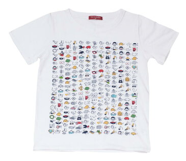 京都くろちく 絵心経Tシャツ/白・婦人用
