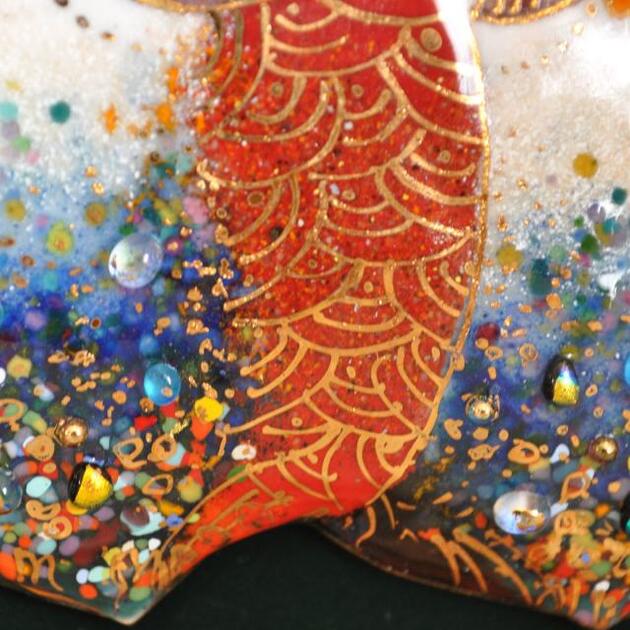 【UncleZ】七宝焼き「飾り額」2羽のふくろう