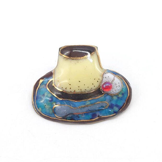 【UncleZ】　七宝焼き帯留 プリン