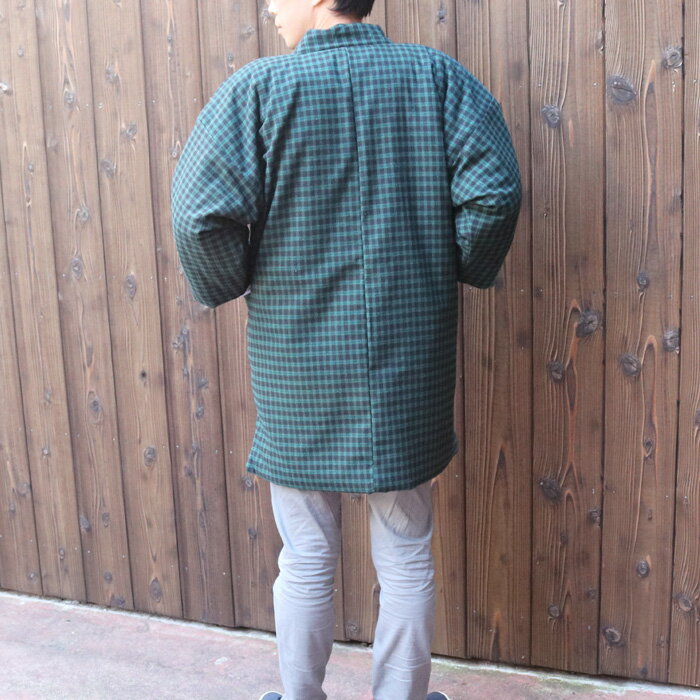 【中綿入り】男女兼用 はんてん 丹前（どてら）ポケット付き さらっと着れる日本のあったか着 部屋着 ルームウェア 男性 女性 半纏