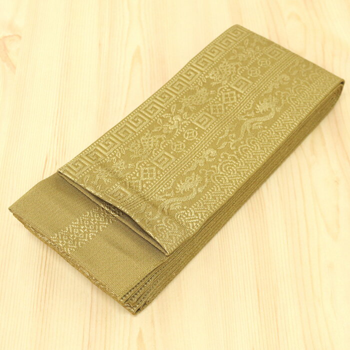 角帯 帯 日本製 紋角帯 紋入り 龍 献上 金茶 長さ 約395cm 巾 約10.3cm ポリエステル100％ made in Japan メンズ 紳士 男性 着物 浴衣 ゴールド