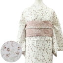 レース着物 花柄【限定品06】ラッセルレース 着物 袷着物 白 茶 ホワイト ブラウン 夏着物 春着物 浴衣 通年 総レース レトロ モダン ラッセル レース ...