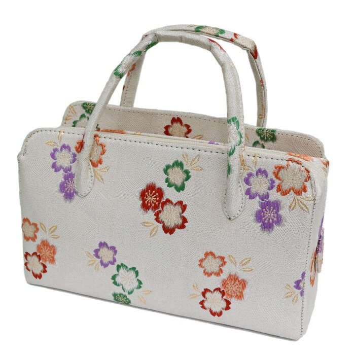 【訳あり】利休バッグ(08006) 金襴 縞 文様 和装バッグ