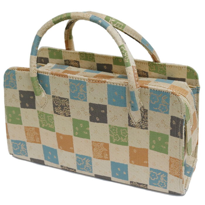 【訳あり】利休バッグ(08A002) 金襴 縞 文様 和装バッグ