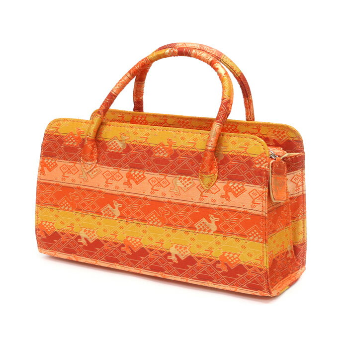 【訳あり】利休バッグ(0222A10) 金襴 縞 文様 和装バッグ