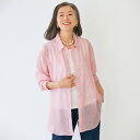 シニアファッション おしゃれ シアー ブラウス レディース 春夏 / シアーストライプシャツ / 40代 50代 60代 70代 ミセスファッション 服 セール SALE 半額