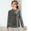 プルオーバー 40代 50代 60代 70代 80代 ミセスファッション シニアファッション 大人 おしゃれ レディース 春夏 服 / チュール重ねドットプルオ...