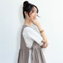 ベスト 40代 50代 60代 70代 ミセスファッション シニアファッション 大人 おしゃれ レディース 春夏 服 / 麻混サイドリボンベスト