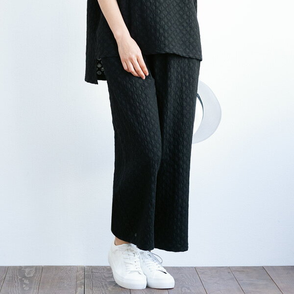セットアップ 40代 50代 60代 70代 ミセスファッション シニアファッション 大人 おしゃれ レディース 春夏 服 / ふくれジャカードリラックスセットアップ kyo-tsu-10100966 京都通販 ミセスのファッション館 サンプル画像3