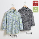 プルオーバー トップス レディース おしゃれ 春夏 ミセス シニア ファッション 40代 50代 60代 70代 襟付プリント カットソープルオーバー