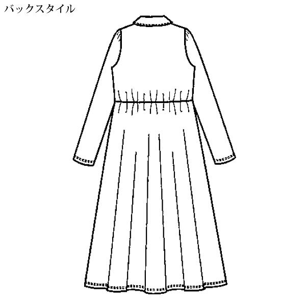 ワンピース きれいめ おしゃれ 秋冬 ミセス シニア ファッション 40代 50代 60代 70代 ダマスク柄風プリントジャージーワンピース kyo-tsu-10108156 京都通販 ミセスのファッション館 サンプル画像3