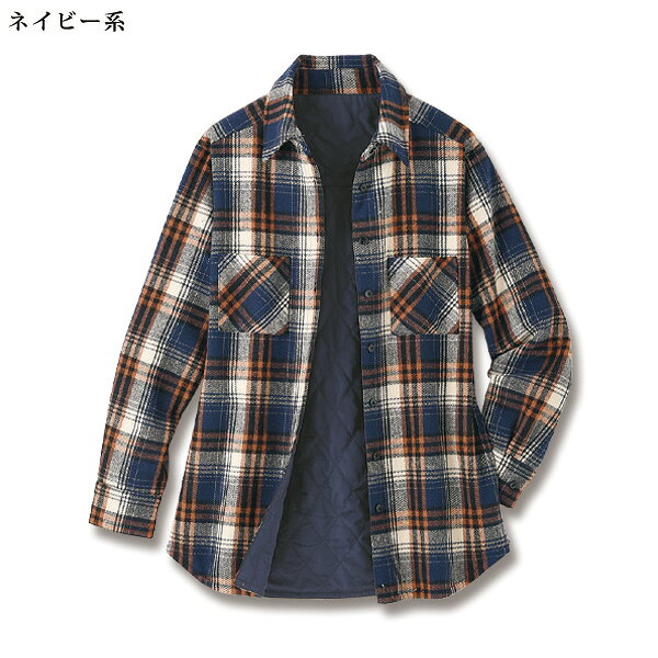 ブラウス シャツ レディース おしゃれ 秋冬 ミセス シニア ファッション 40代 50代 60代 70代 裏キルトチェック柄シャツ 大きいサイズ M L LL 3L kyo-tsu-10108693 京都通販 ミセスのファッション館 サンプル画像3