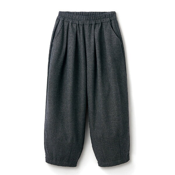 パンツ ボトム レディース おしゃれ 秋冬 ミセス シニア ファッション 40代 50代 60代 70代 ヘリンボーン柄織ゆるっとコクーンパンツ kyo-tsu-10108656 京都通販 ミセスのファッション館 サンプル画像3