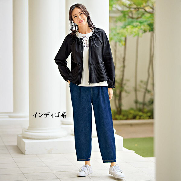 パンツ ボトム レディース おしゃれ 春夏 ミセス シニア ファッション 40代 50代 60代 70代 風通すデニムコクーンパンツ 大きいサイズ M L LL 3L kyo-tsu-10111653 京都通販 ミセスのファッション館 サンプル画像3