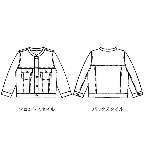 ジャケット アウター レディース おしゃれ 春夏 ミセス シニア ファッション 40代 50代 60代 70代 風通すデニムジャケット kyo-tsu-10111631 京都通販 ミセスのファッション館 サンプル画像3