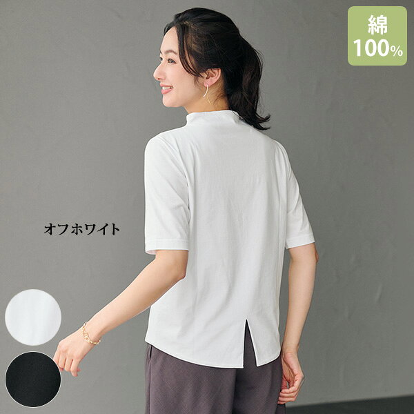 Tシャツ トップス レディース おしゃれ 春夏 ミセス シニア ファッション 40代 50代 60代 70代 バックスリット「マダムTシャツ」 kyo-tsu-10112921 京都通販 ミセスのファッション館 パッケージ画像