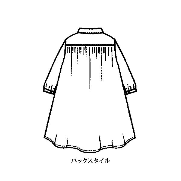 チュニック 大人可愛い おしゃれ 春夏 ミセス シニア ファッション 40代 50代 60代 70代 手書き風ボタニカル柄シャツチュニック kyo-tsu-10112127 京都通販 ミセスのファッション館 サンプル画像3