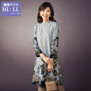ワンピース 40代 50代 60代 70代 80代 ミセスファッション シニアファッション 大人 おしゃれ レディース 春夏 服 / カットソープリントワンピー...