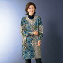 ワンピース きれいめ おしゃれ 秋冬 40代 50代 60代 70代 80代 ミセスファッション シニアファッション / 花柄 ニット ワンピース
