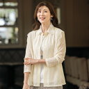 ブラウス シャツ レディース おしゃれ 春夏 ミセス シニア ファッション 40代 50代 60代 70代 80代 レース使いエレガンスブラウス