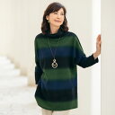 チュニック 大人可愛い おしゃれ 秋冬 ミセス シニア ファッション 40代 50代 60代 70代 80代 ボカシプリントリブ使いチュニックプルオーバー