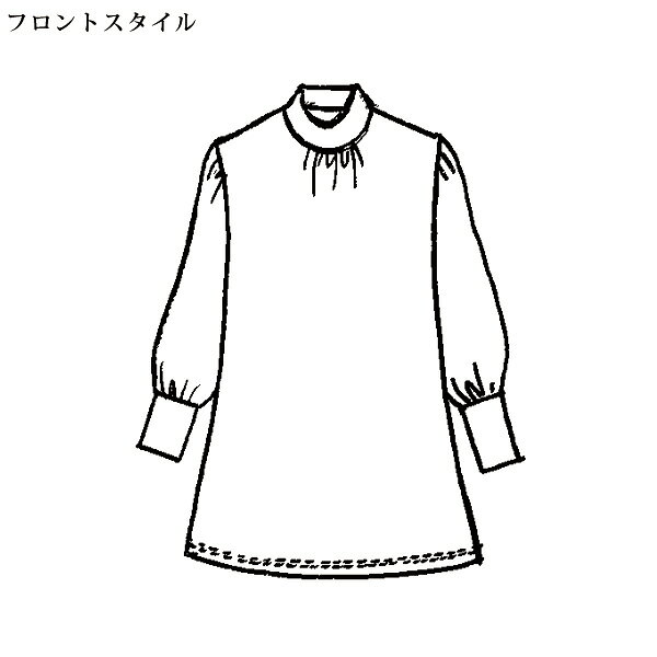 プルオーバー トップス レディース おしゃれ 秋冬 ミセス シニア ファッション 40代 50代 60代 70代 80代 エアロウォーム プリントロングプルオーバー kyo-tsu-10108881 京都通販 ミセスのファッション館 サンプル画像3