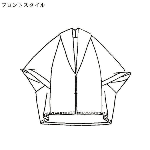 ジャケット アウター レディース おしゃれ 秋冬 ミセス シニア ファッション 40代 50代 60代 70代 80代 変形デザインジャケット kyo-tsu-10108810 京都通販 ミセスのファッション館 サンプル画像3