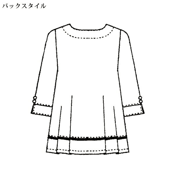 ブラウス シャツ レディース おしゃれ 秋冬 ミセス シニア ファッション 40代 50代 60代 70代 80代 パッチワーク風ジャカードツイード調オーバーブラウス kyo-tsu-10108959 京都通販 ミセスのファッション館 サンプル画像3