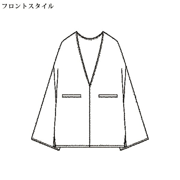 プルオーバー トップス レディース おしゃれ 春 秋冬 ミセス シニア ファッション 40代 50代 60代 70代 80代 ミックスツイードVネックプルオーバー kyo-tsu-10110366 京都通販 ミセスのファッション館 サンプル画像3