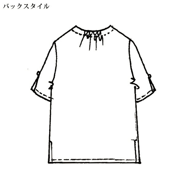 ブラウス シャツ レディース おしゃれ 春夏 ミセス シニア ファッション 40代 50代 60代 70代 80代 花柄刺しゅうプリントブラウス kyo-tsu-10111817 京都通販 ミセスのファッション館 サンプル画像3