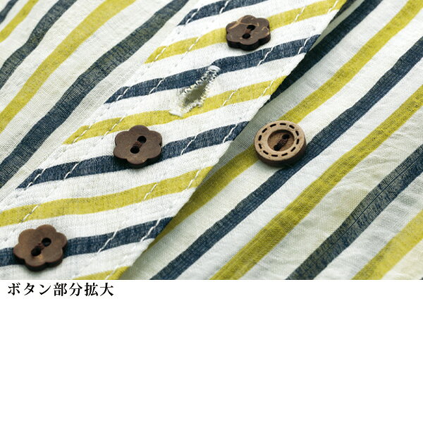 ブラウス シャツ レディース おしゃれ 春夏 ミセス シニア ファッション 40代 50代 60代 70代 80代 多ボタン前開き七分袖シャツ kyo-tsu-10111891 京都通販 ミセスのファッション館 サンプル画像3