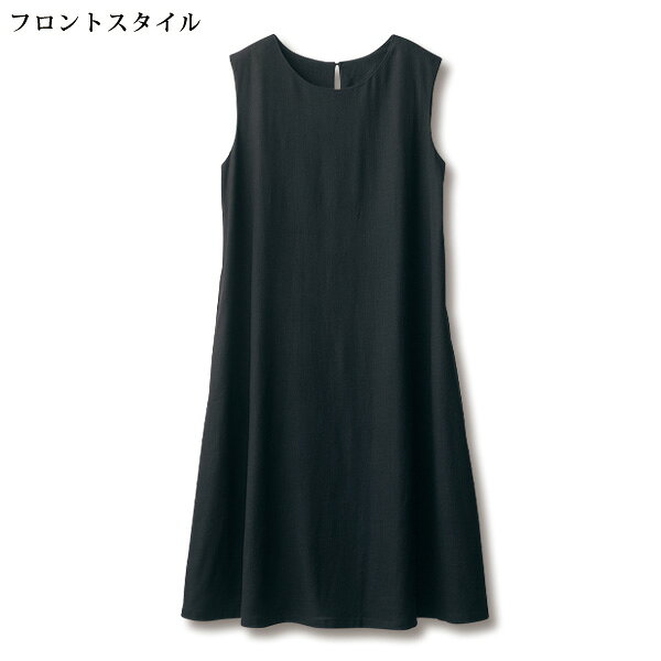 ワンピース きれいめ おしゃれ 春夏 ミセス シニア ファッション 40代 50代 60代 70代 80代 綿麻タックデザインワンピース kyo-tsu-10111965 京都通販 ミセスのファッション館 サンプル画像3