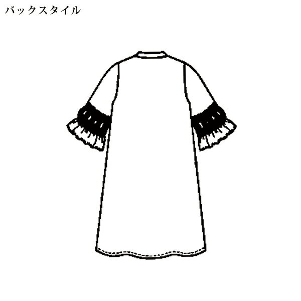 ワンピース きれいめ おしゃれ 春夏 ミセス シニア ファッション 40代 50代 60代 70代 80代 綿混レース使いワンピース kyo-tsu-10111821 京都通販 ミセスのファッション館 サンプル画像3