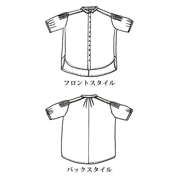 シャツ ブラウス レディース おしゃれ ミセス シニア ファッション 50代 60代 70代 80代 百貨店通販販売商品 麻100％タック使いオーバーサイズブラウス 大きいサイズ M LL 3L kyo-tsu-10112518 京都通販 ミセスのファッション館 サンプル画像3