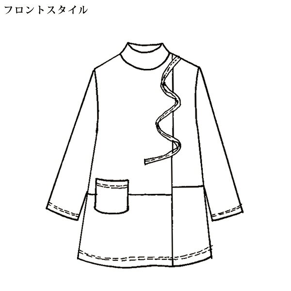 チュニック 大人可愛い おしゃれ 秋冬 ミセス シニア ファッション 50代 60代 70代 80代 チェック柄切替えカットソーチュニック kyo-tsu-10113703 京都通販 ミセスのファッション館 サンプル画像2