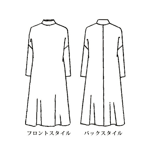 ワンピース きれいめ フォーマル おしゃれ 秋冬 ミセス シニア ファッション 50代 60代 70代 80代 花柄ストレッチベロアワンピース kyo-tsu-10113744 京都通販 ミセスのファッション館 サンプル画像3