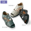 ミセスファッション 大人 サンダル シューズ レディース / 花モチーフパンチング クロスデザインサマーシューズ / 40代 50代 60代 70代 シニアファ...