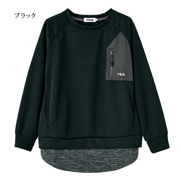 大人 おしゃれ プルオーバー レディース / フィラ ハイブリッドアクティブプルオーバー FILA / 大きいサイズ M L LL 3L / 40代 50代 60代 70代 ミセスファッション シニアファッション 服◎ kyo-tsu-10097849 京都通販 ミセスのファッション館 サンプル画像3