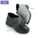大人 おしゃれ ブーツ シューズ レディース / 5E ラインストーン使いコンビアンクルブーツ / 40代 50代 60代 70代 ミセスファッション シニアフ...