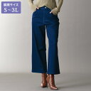 パンツ ボトム レディース おしゃれ 秋冬 ミセス シニア ファッション 50代 60代 70代 80代 ニューヨークスター・ボブソン セミワイドデニムパンツ 大きいサイズ S M L LL 3L