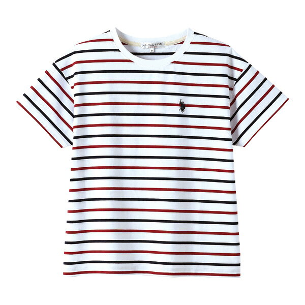 プルオーバー トップス レディース ミセスファッション シニアファッション 40代 50代 60代 70代 服 おしゃれ カジュアル ボーダー 半袖 かわいい こなれ ポロ アッスン コットンボーダープルオーバー U.S.POLO ASSN◎ kyo-tsu-10083791 京都通販 ミセスのファッション館 サンプル画像2