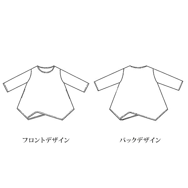 おしゃれ チュニック レディース / 涼風コットン家紋和柄Aラインチュニック / 40代 50代 60代 70代 ミセスファッション シニアファッション 服◎ kyo-tsu-10089182 京都通販 ミセスのファッション館 サンプル画像3
