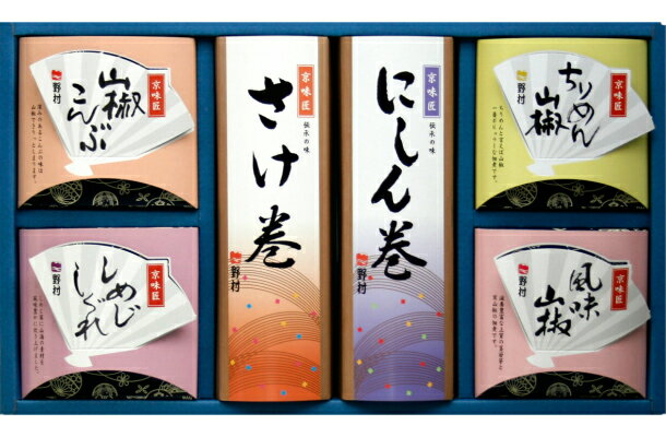 京佃煮と昆布巻　6品詰合せ京味匠　O-30京都錦市場　京佃煮野村