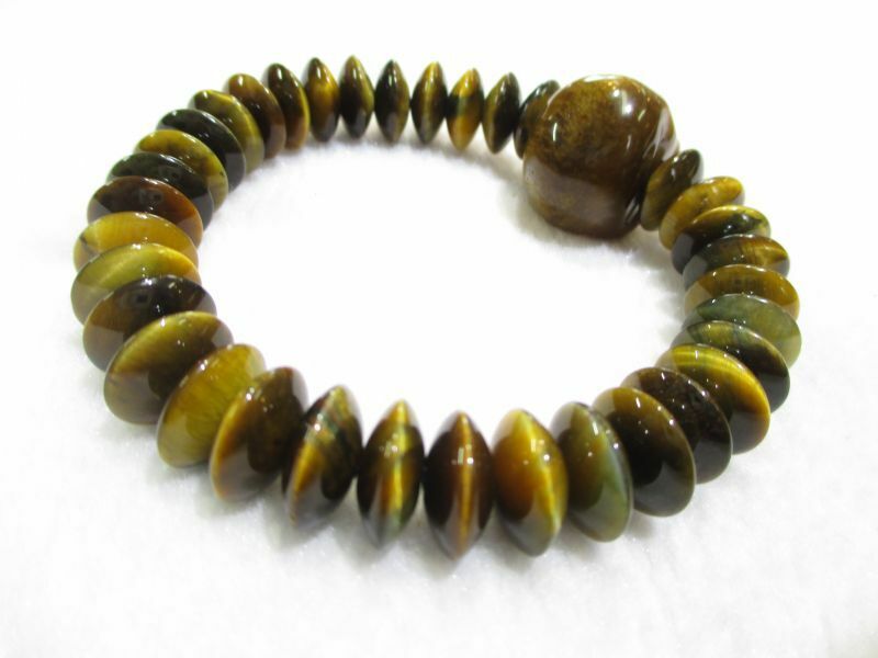 パワーストーン・京都/【魔除け、復活、再生、金運・仕事運】【スカル(髑髏)】彫刻【タイガーアイ(虎目石)】【そろばん珠二色(青・茶)タイガーアイ】数珠ブレスレット【伏見の京屋】