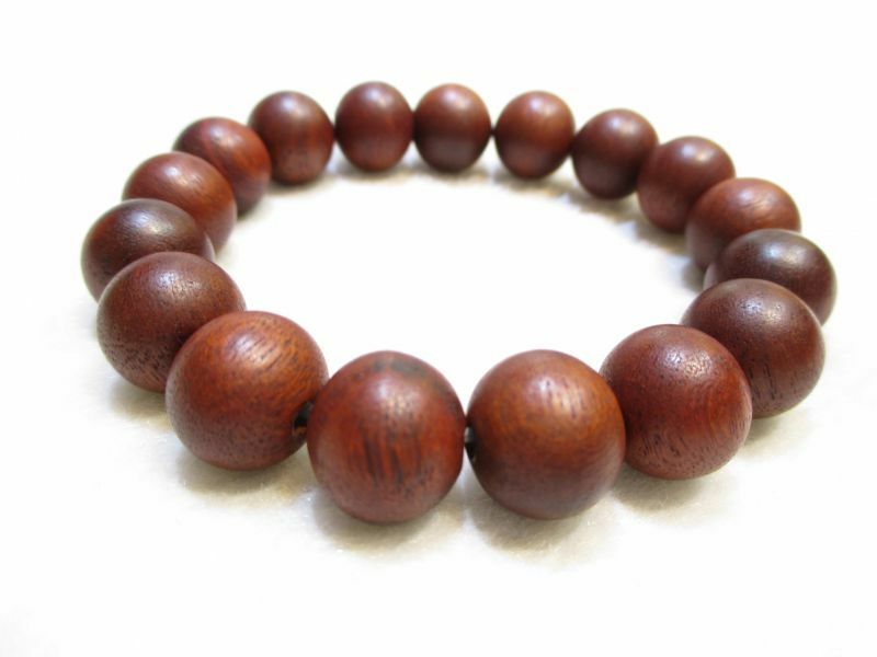 パワーストーン・京都/【高級天然木】《開運・ご利益》【紫檀(したん)】13mmブレスレット、桐箱付き【伏見の京屋】