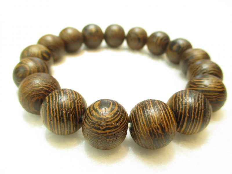 パワーストーン・京都/【唐木三大銘木】高級天然木【鉄刀木(たがやさん)】13mm、ブレスレット、オリジ..
