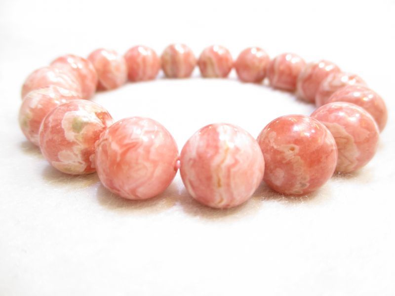 パワーストーン・京都/【激安高品質1点もの】《レディース》【インカローズ(ロードクロサイト)】12mm、ブレスレット、桐箱付【伏見の京屋】