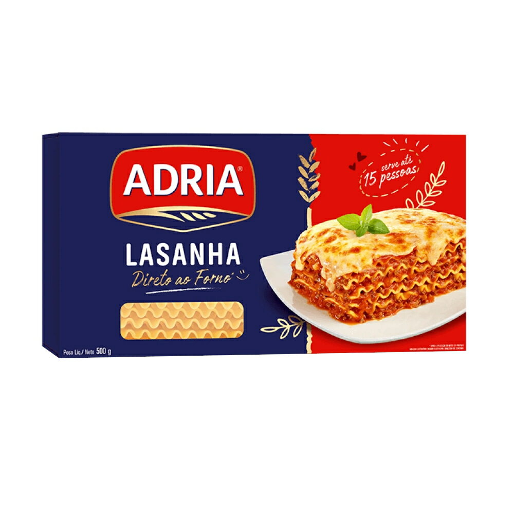 アドリア ラザニア用生地 500g ADRIA MASSA PARA LASANHA 500G 